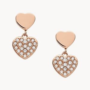 🌼 NWT Fossil rose gold-tone earrings